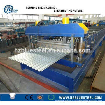 China Fabricación Metal Steel Roof Rolling Machine / galvanizado corrugado techos hoja perfiladora